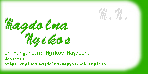 magdolna nyikos business card